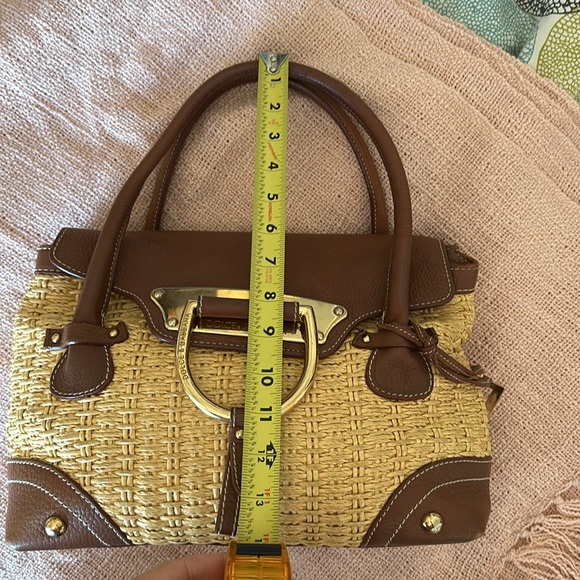 DOLCE & GABBANA D Ring Leather and Raffia Bag - Picture 8 of 10